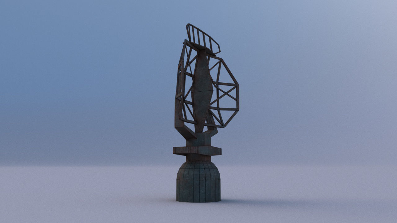 Radar 05 Low-poly 3D model_7