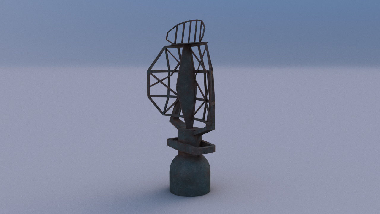 Radar 05 Low-poly 3D model_8