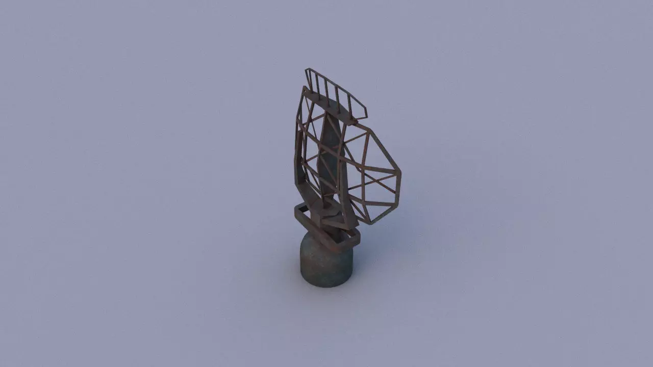 Radar 05 Low-poly 3D model_0