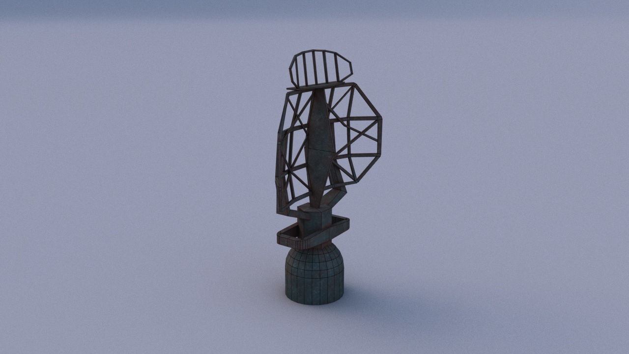 Radar 05 Low-poly 3D model_5