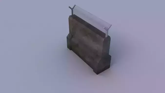 Fance 03 Low-poly 3D model