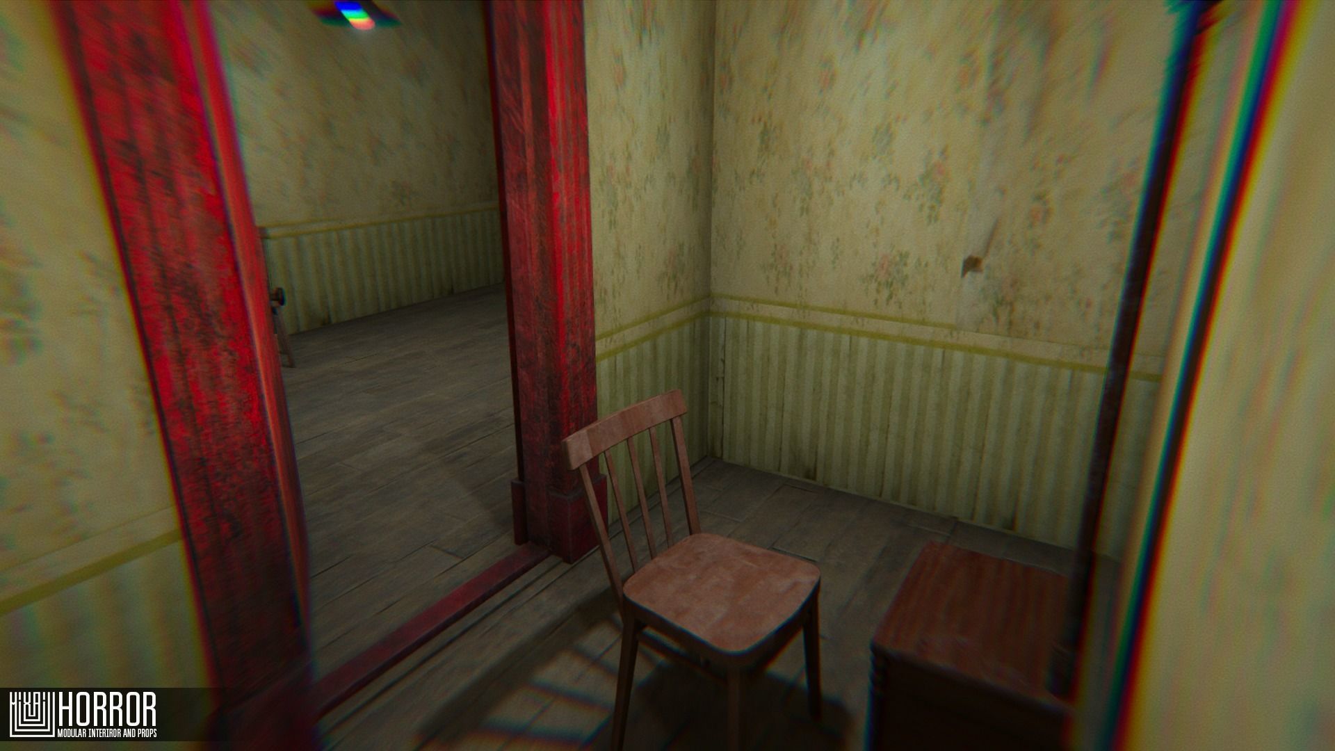 Horror - modular interiror and props Low-poly 3D model_19