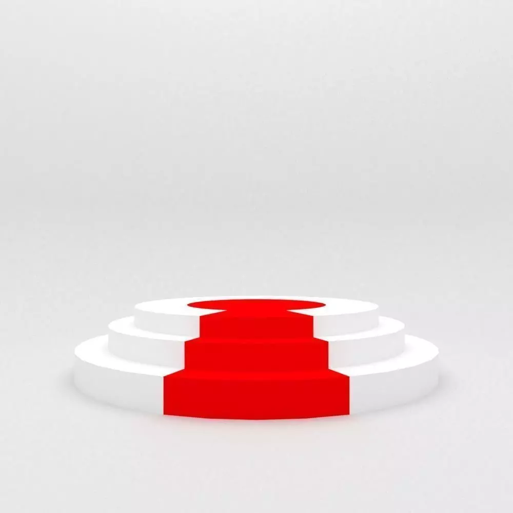 Flat stage  podium with elegant lightning Low-poly 3D model_0