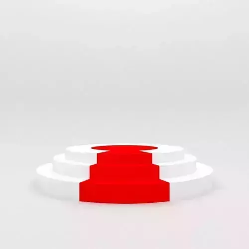Flat stage  podium with elegant lightning Low-poly 3D model