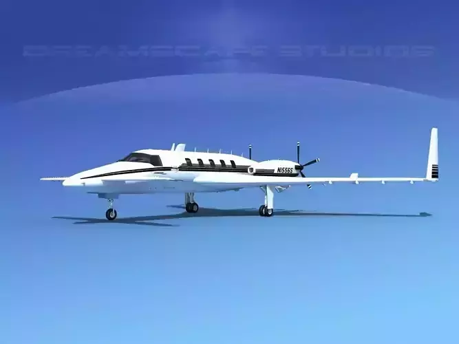 Beechcraft Starship 2000 T12 3D model