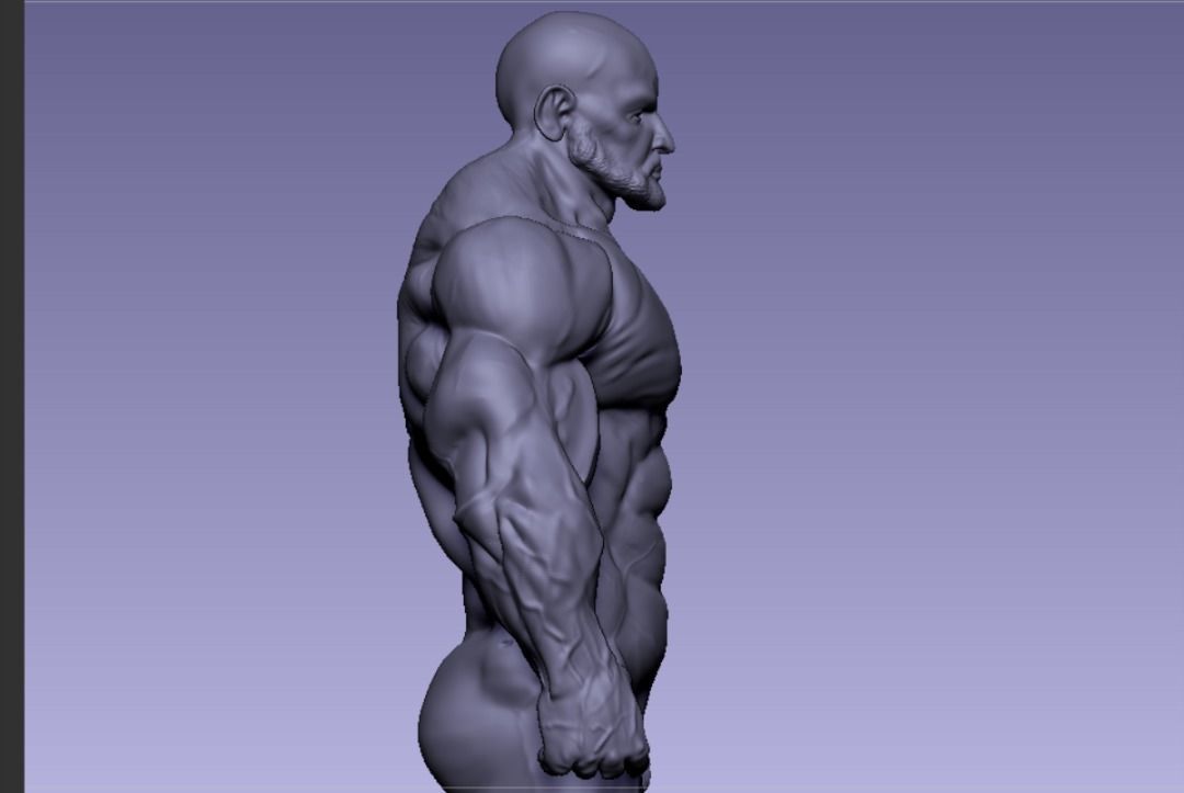 body builder  Low-poly 3D model_4