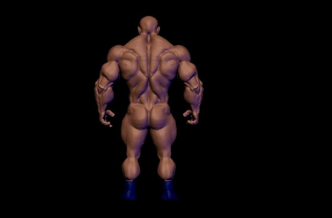 body builder  Low-poly 3D model_14