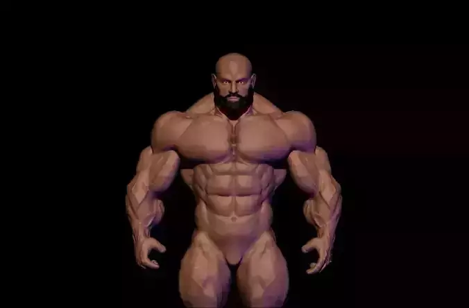 body builder  Low-poly 3D model