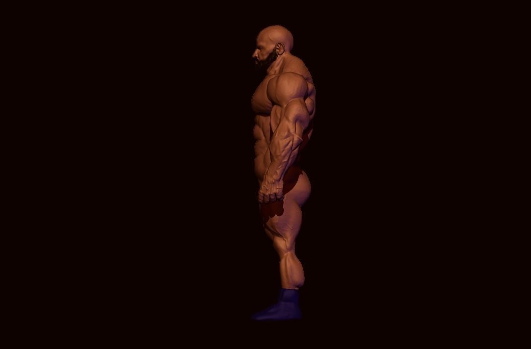 body builder  Low-poly 3D model_12