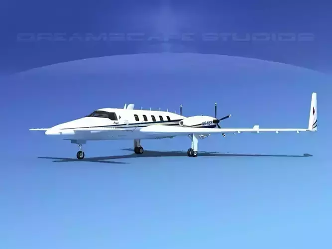 Beechcraft Starship 2000 T14 3D model