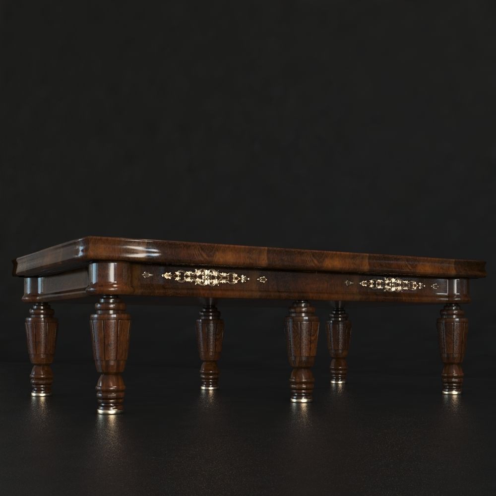 Billiard table with equipment - Snooker Table 3D model_1