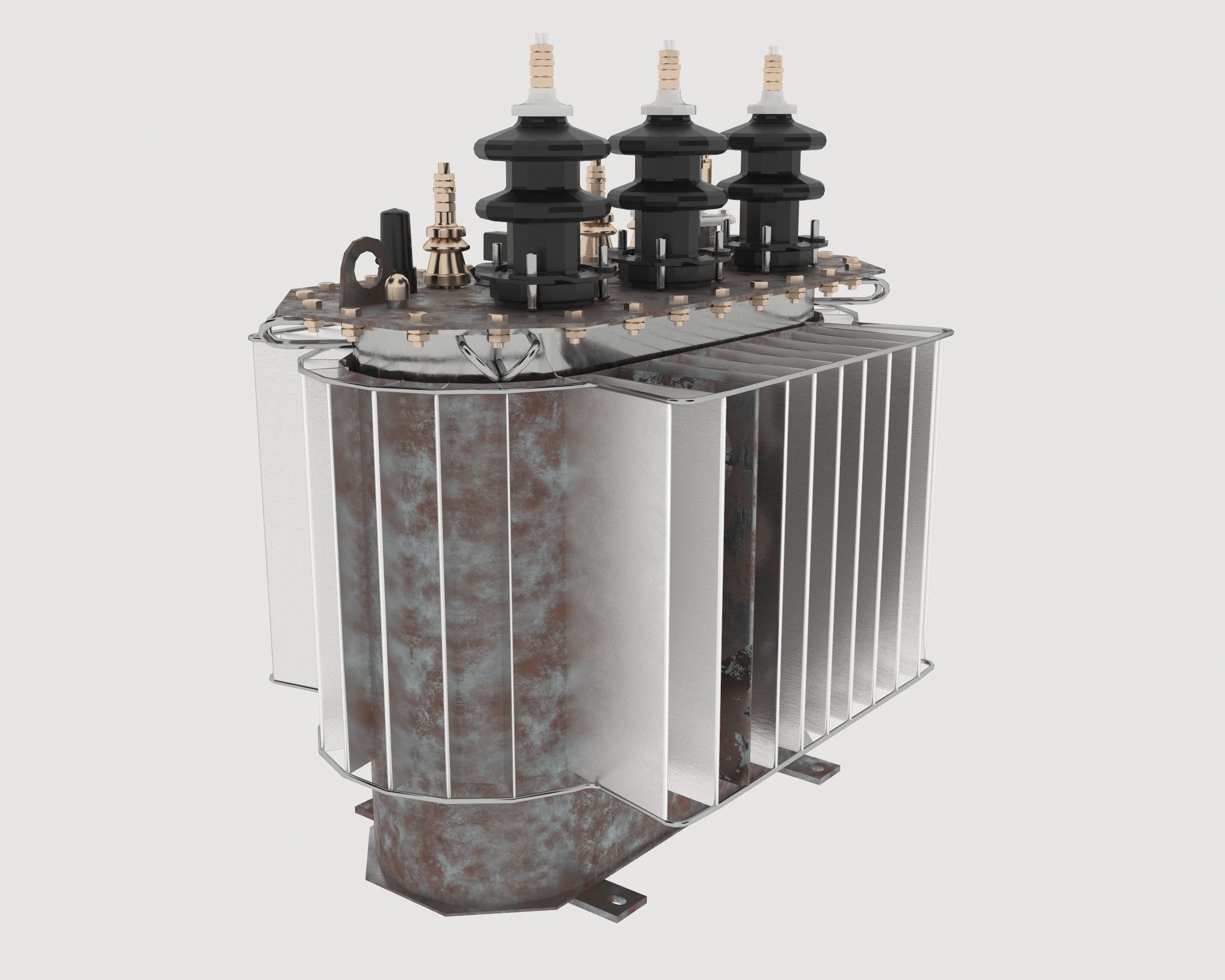 Oil Power Transformer 3D model_3