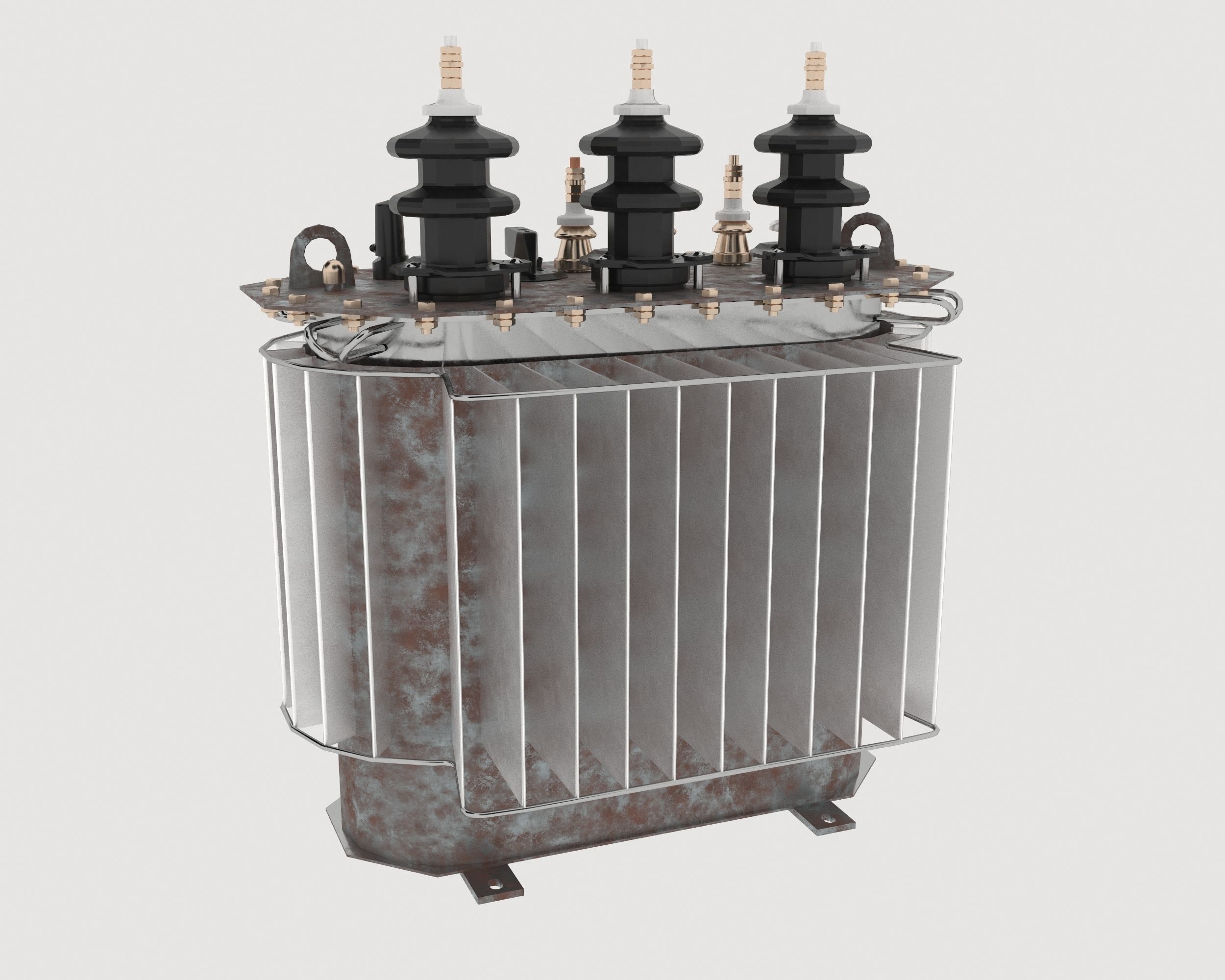 Oil Power Transformer 3D model_4