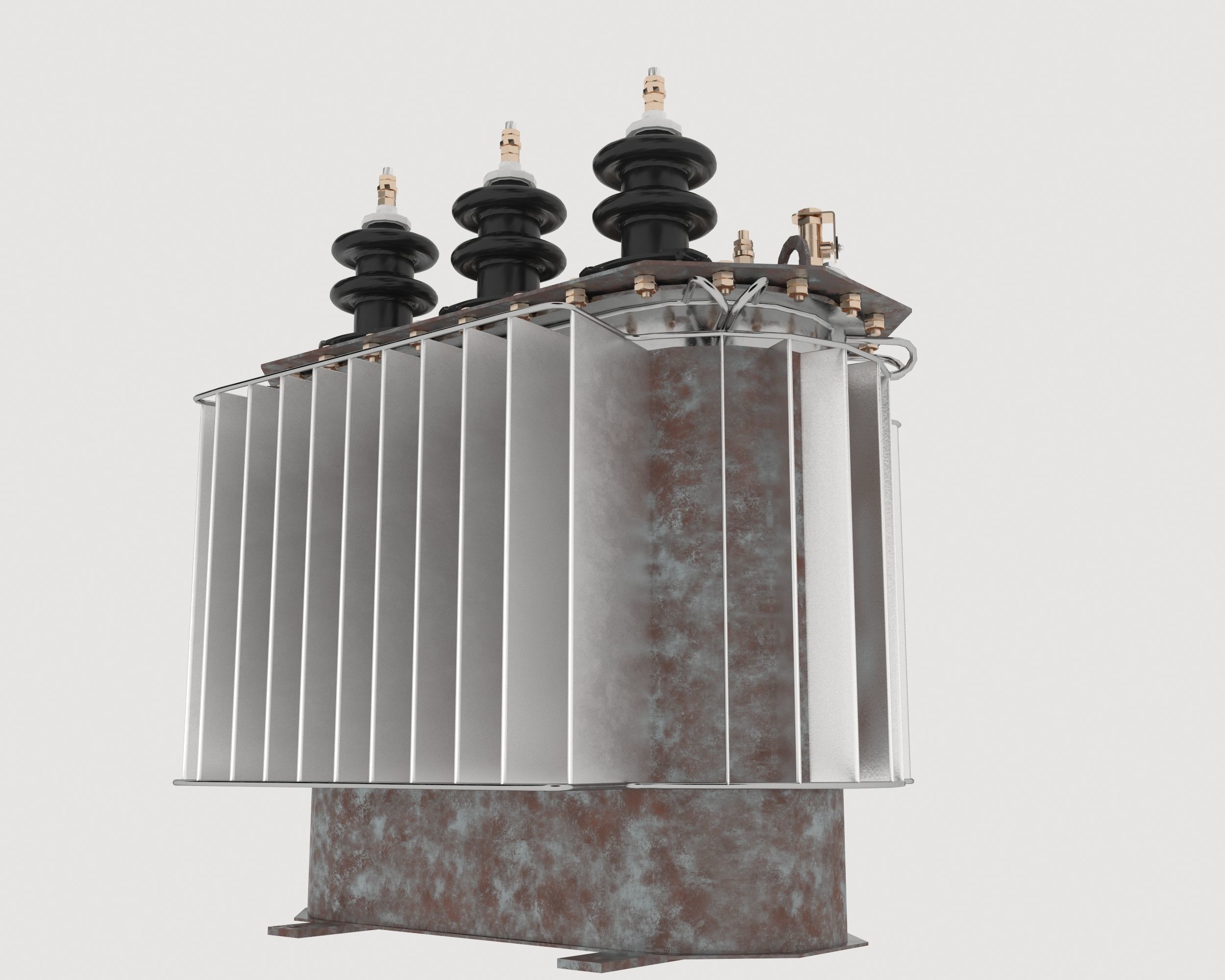 Oil Power Transformer 3D model_6
