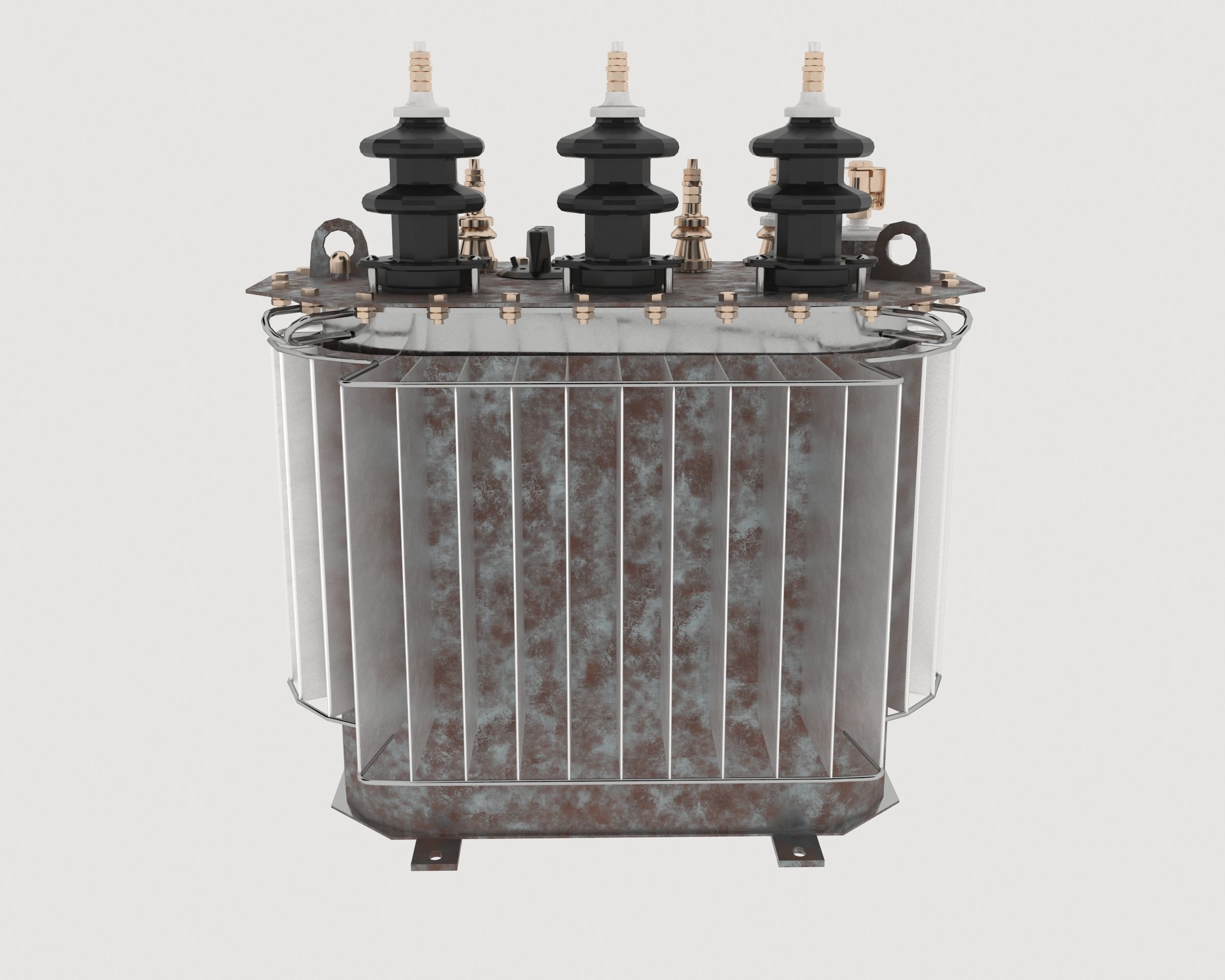 Oil Power Transformer 3D model_1