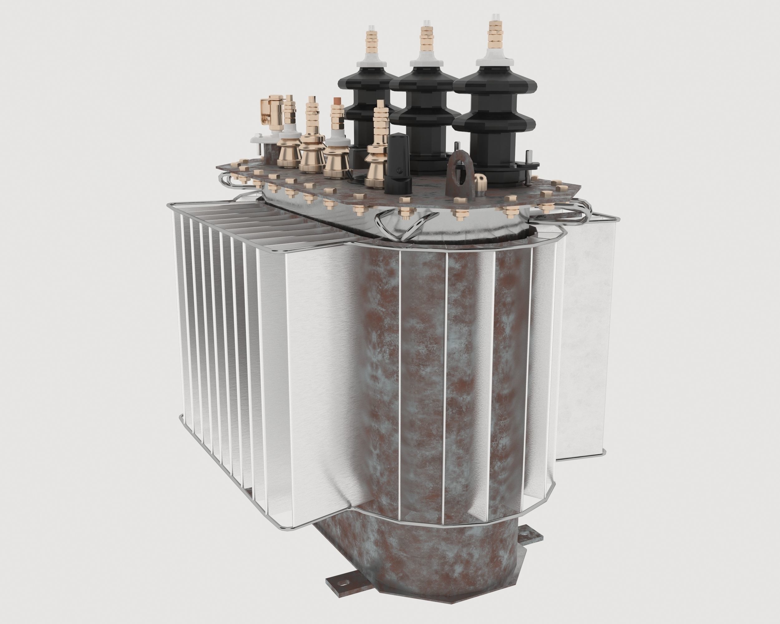 Oil Power Transformer 3D model_2
