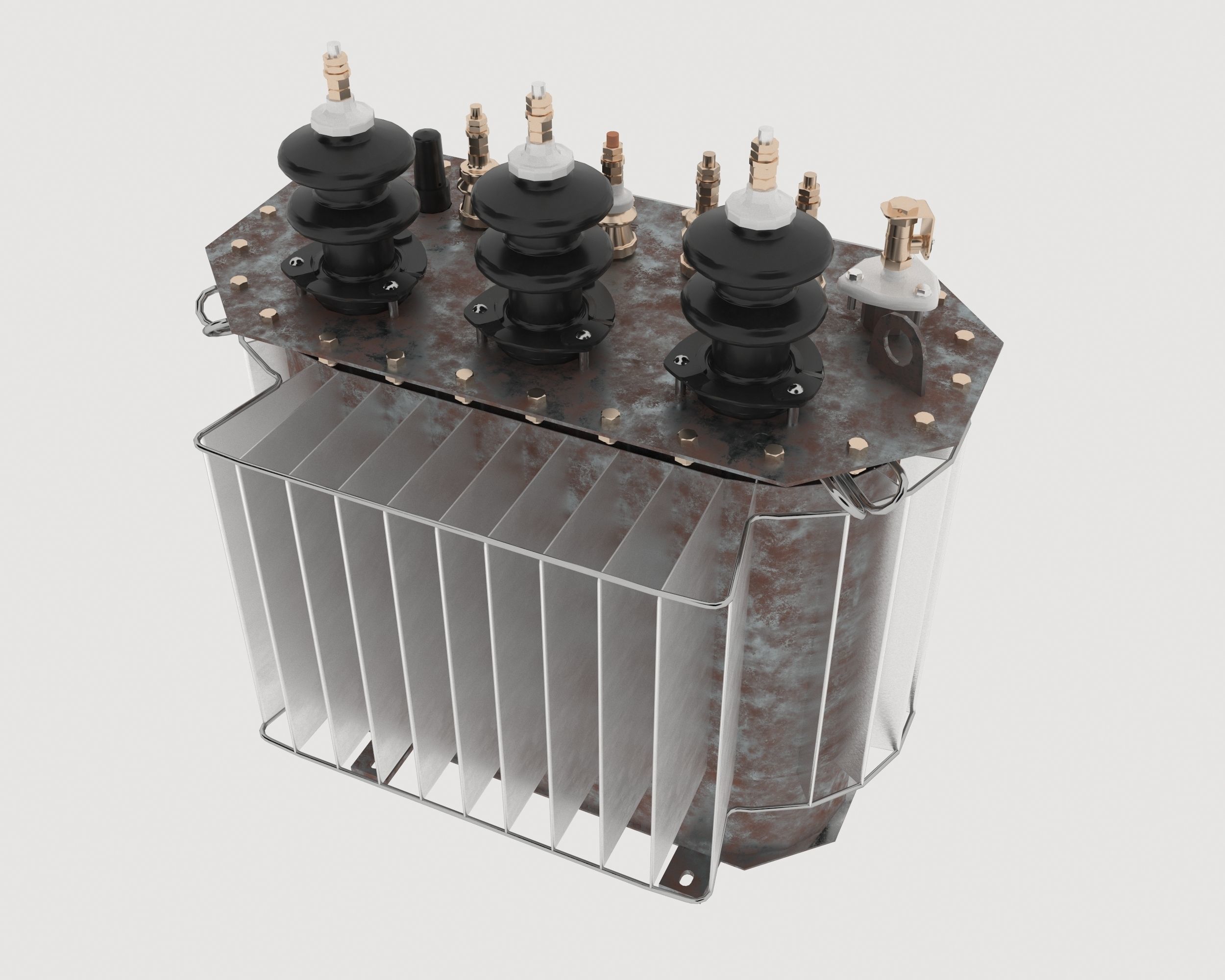 Oil Power Transformer 3D model_5