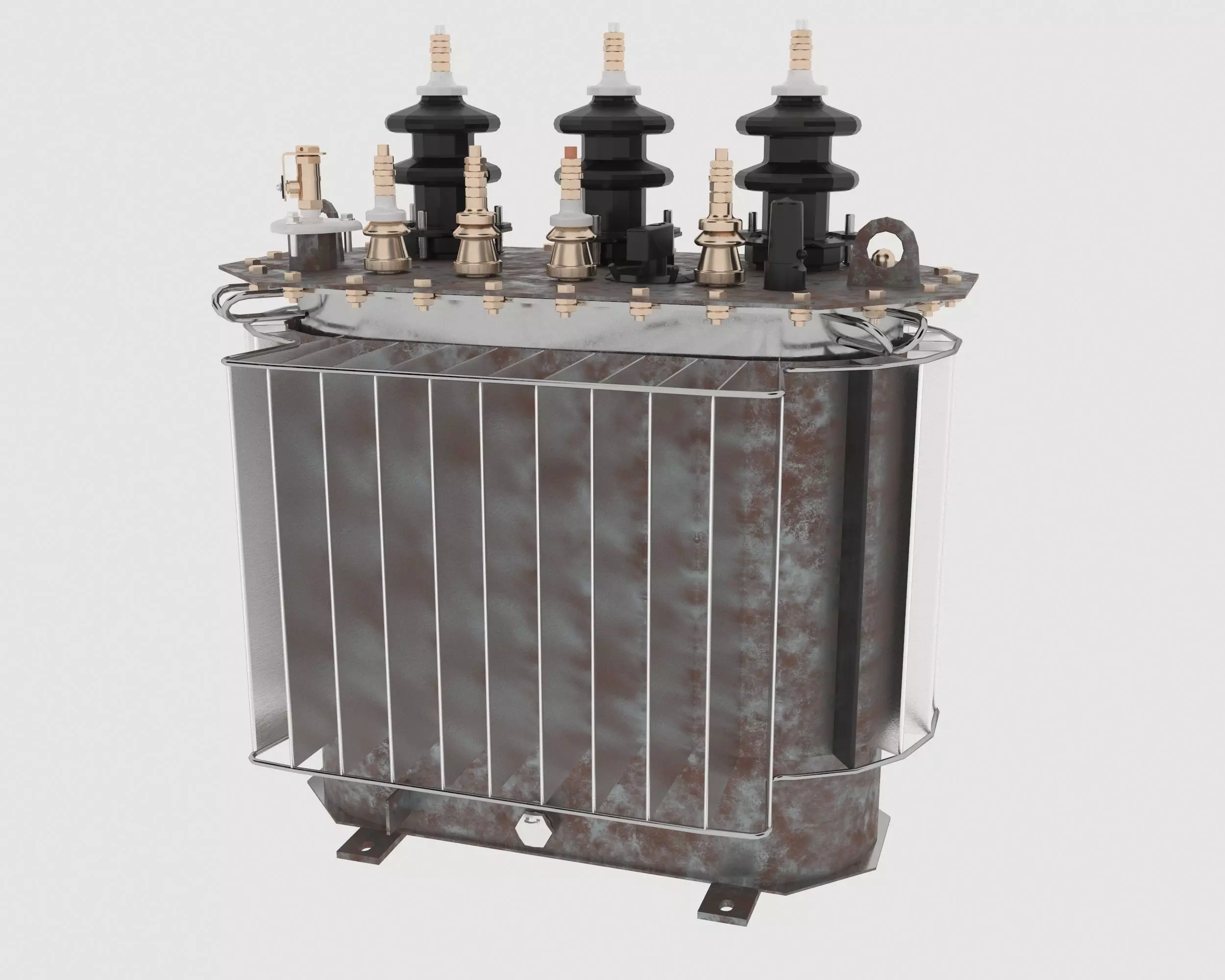 Oil Power Transformer 3D model_0