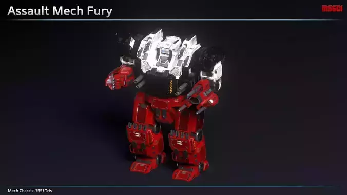 Assault Mech Fury Low-poly 3D model