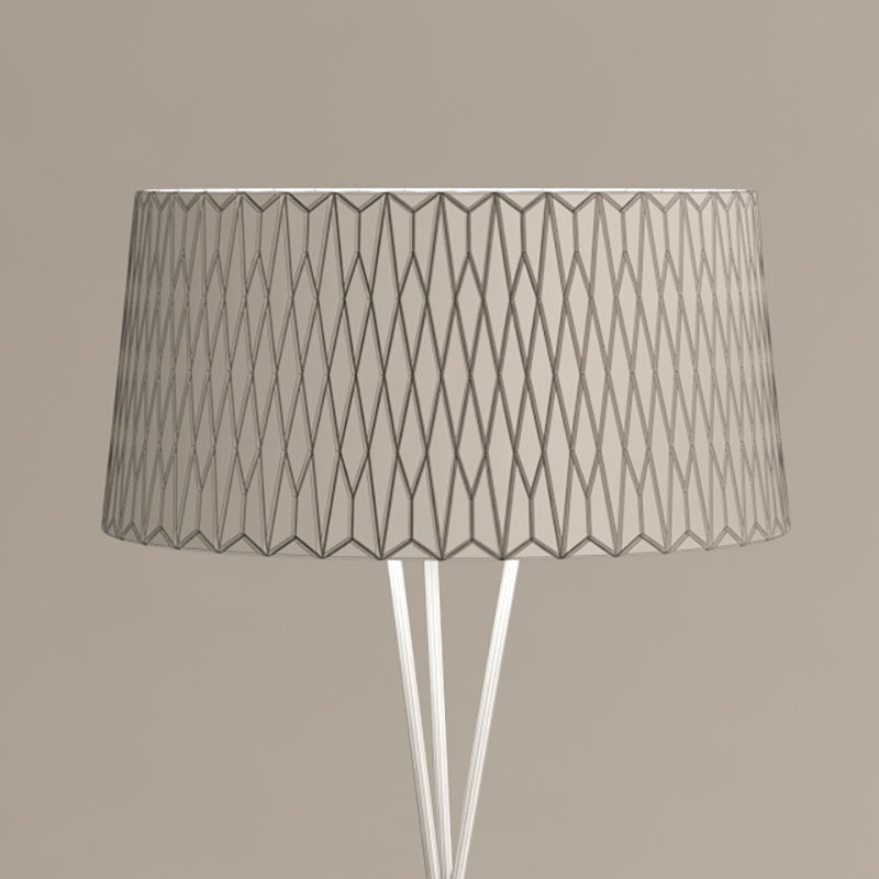 Lampshades floor lamp with geometric pattern 3D model_7