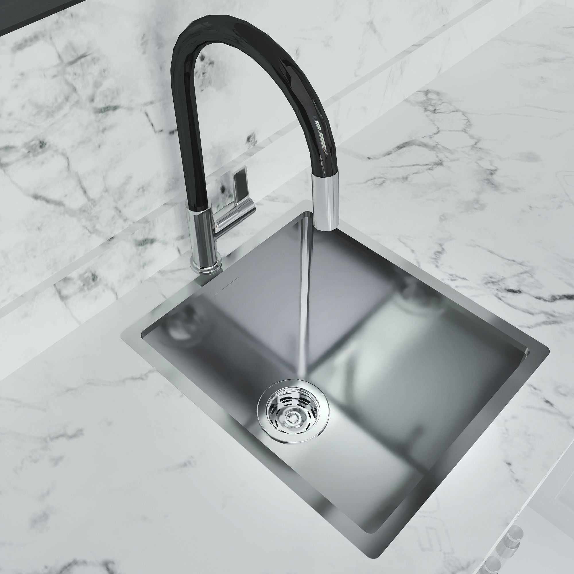 Industrial kitchen with household appliances Kitchen Aid 3D model_4