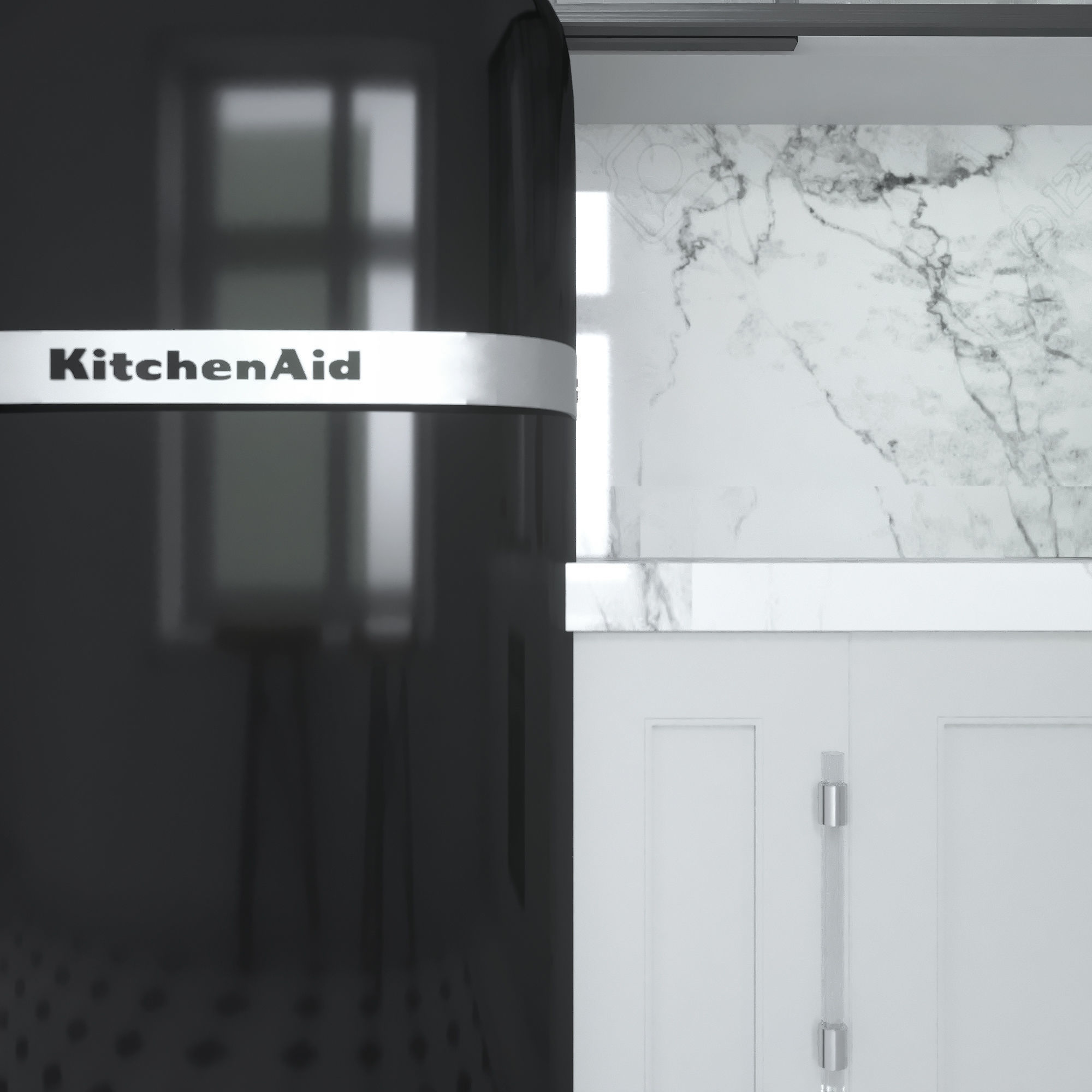 Industrial kitchen with household appliances Kitchen Aid 3D model_8