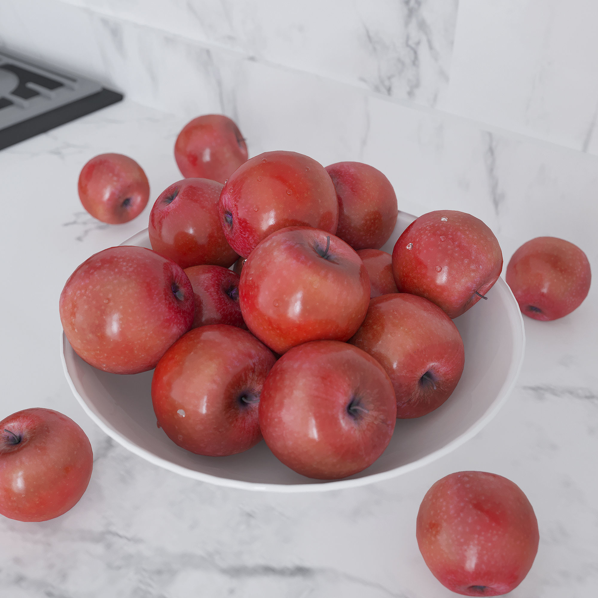 Industrial kitchen with household appliances Kitchen Aid 3D model_2