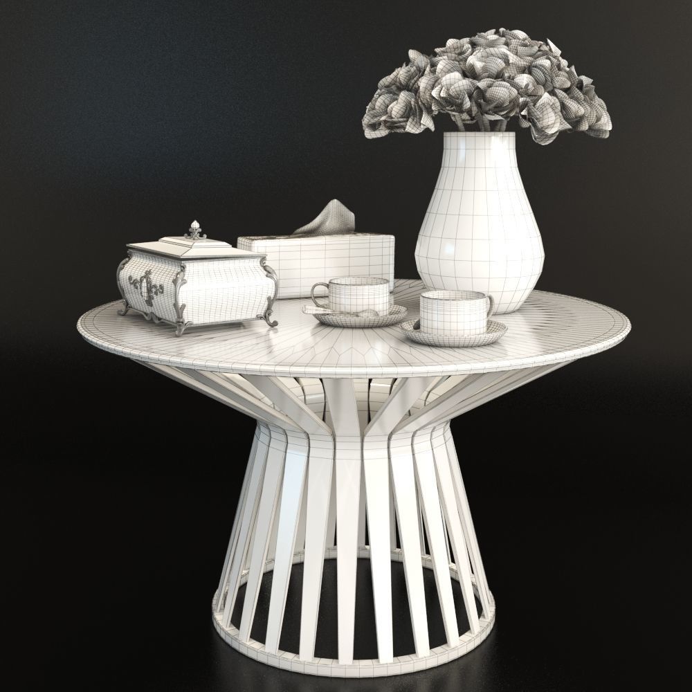 Table with appliances 3D model_3