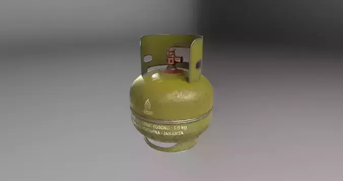 LPG 3Kg By Pertamina Indonesia Low-poly 3D model