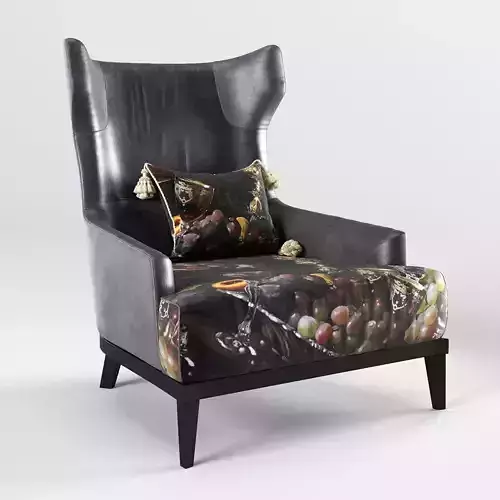 armchair - PN-302 - The Black Attitude - by Momenti Casa