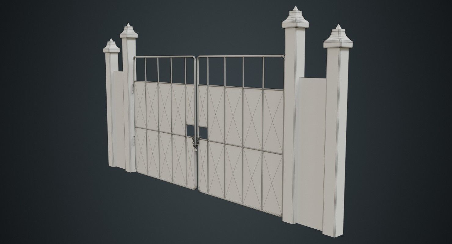 Gate 3B Low-poly 3D model_6