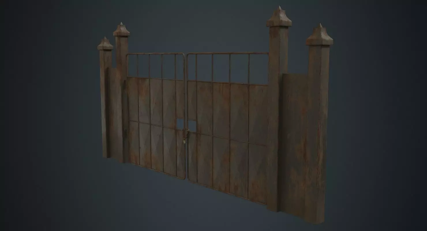 Gate 3B Low-poly 3D model_0