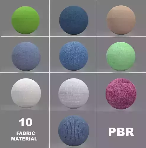 10 PBR fabric material seamless