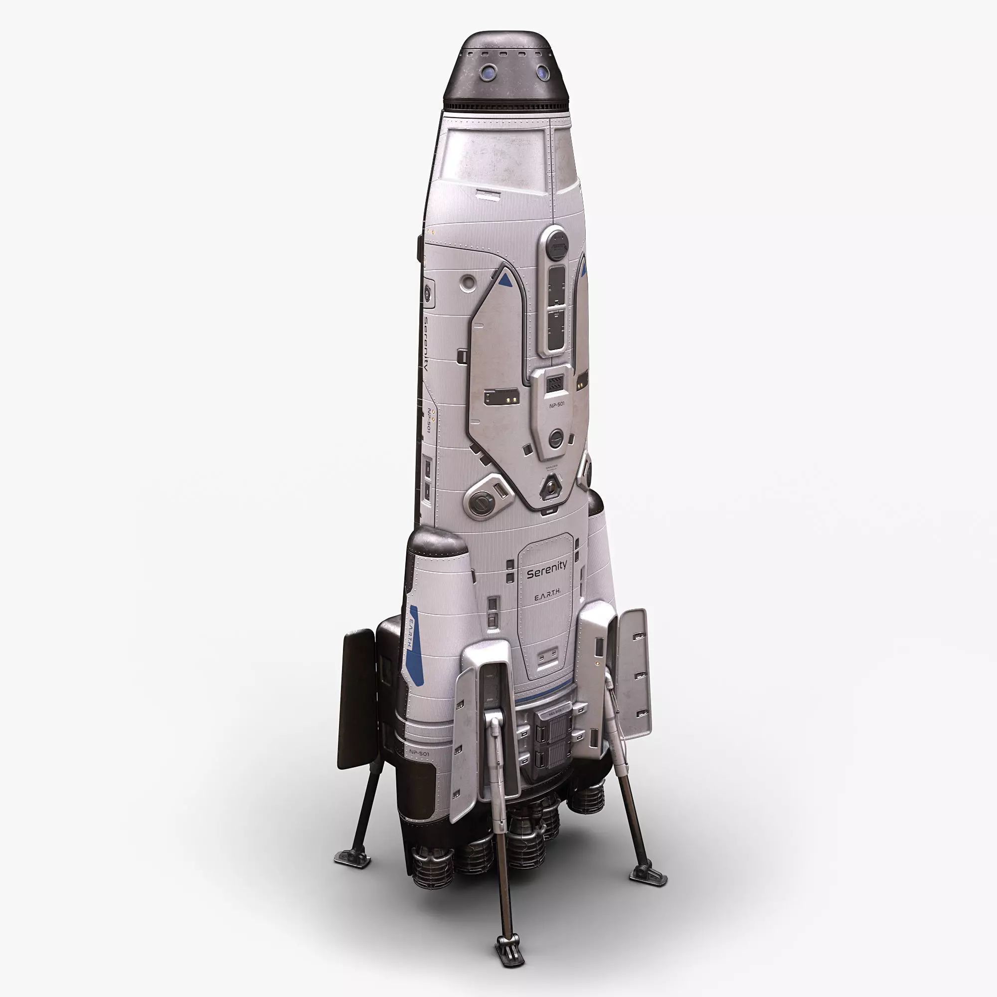Sci Fi Space Shuttle 3D model_0