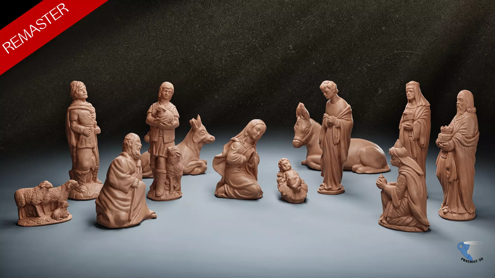 Christmas  nativity figurines Set 3D Printable 3D Scan 3D print model_0
