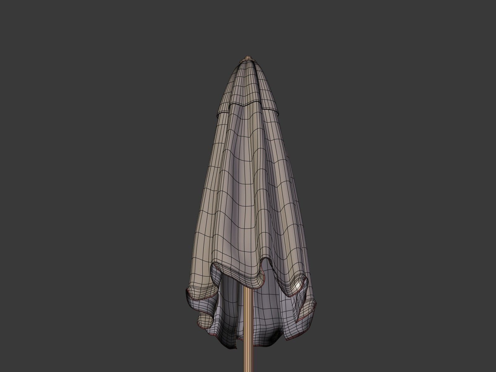 Umbrella Patio Parasol 3 Low-poly 3D model_21