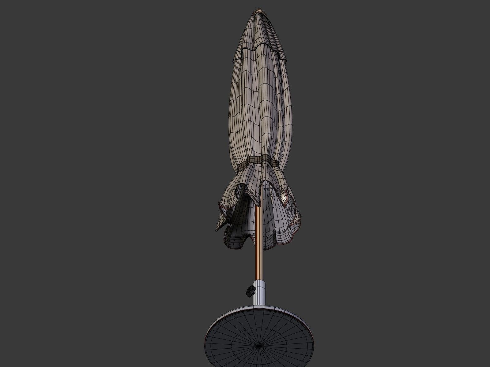 Umbrella Patio Parasol 3 Low-poly 3D model_17