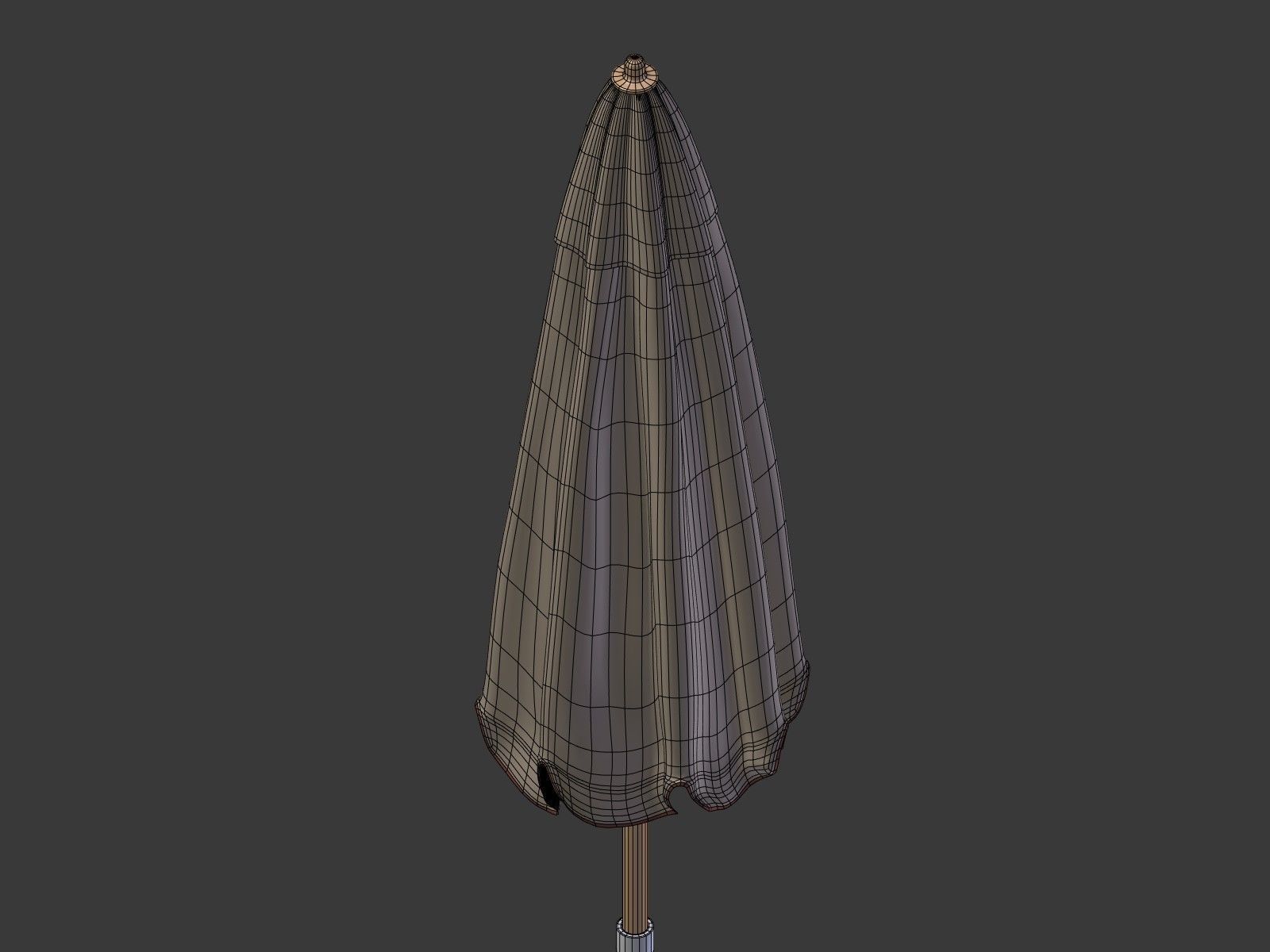 Umbrella Patio Parasol 3 Low-poly 3D model_19