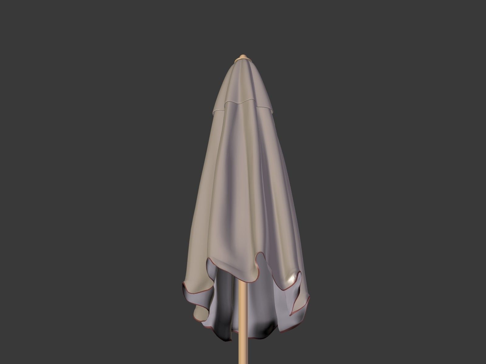 Umbrella Patio Parasol 3 Low-poly 3D model_20