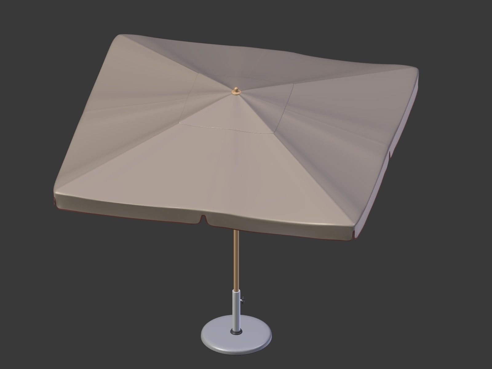 Umbrella Patio Parasol 3 Low-poly 3D model_6