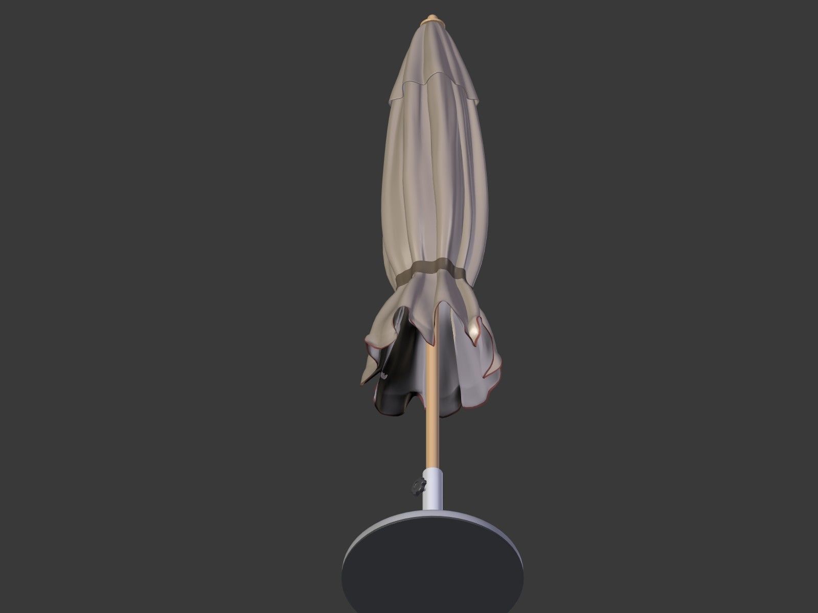 Umbrella Patio Parasol 3 Low-poly 3D model_16