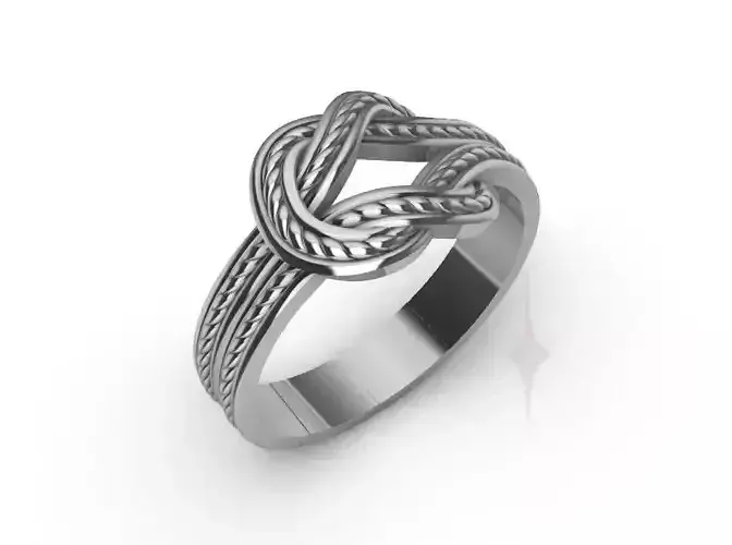 Ring Tied Rope knot 3D print model
