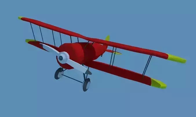 Low poly biplane or plane
