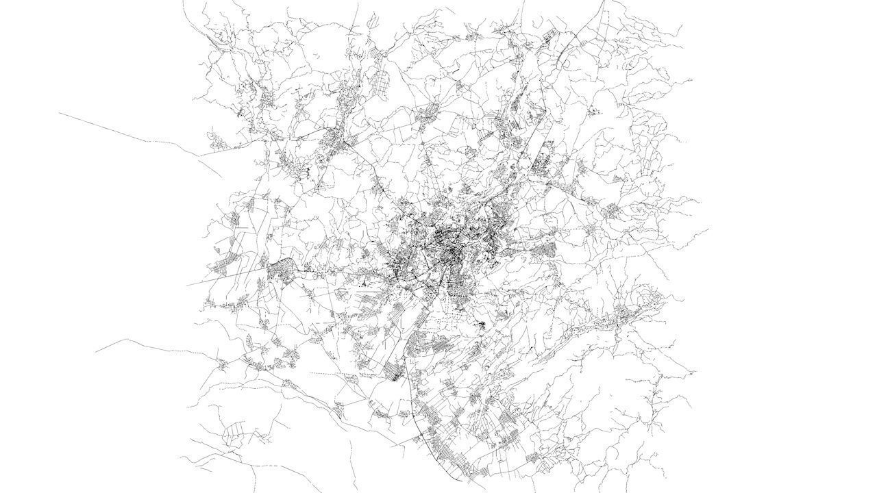 Yerevan Road Network and Streets 3D model_9