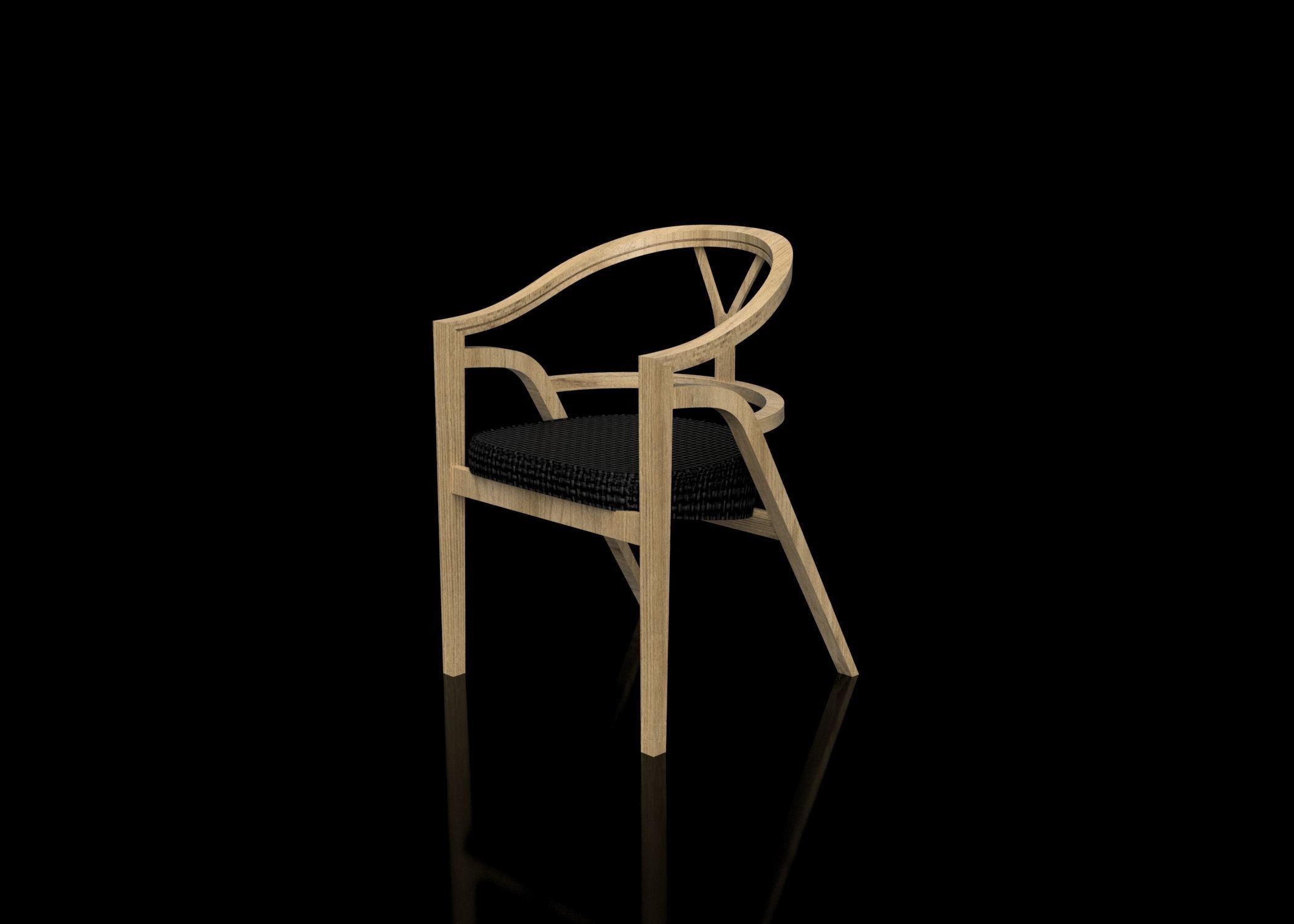 Captains Chair - Edward Wormley 3D print model_1