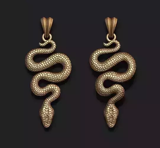 snake pendant 3D print model
