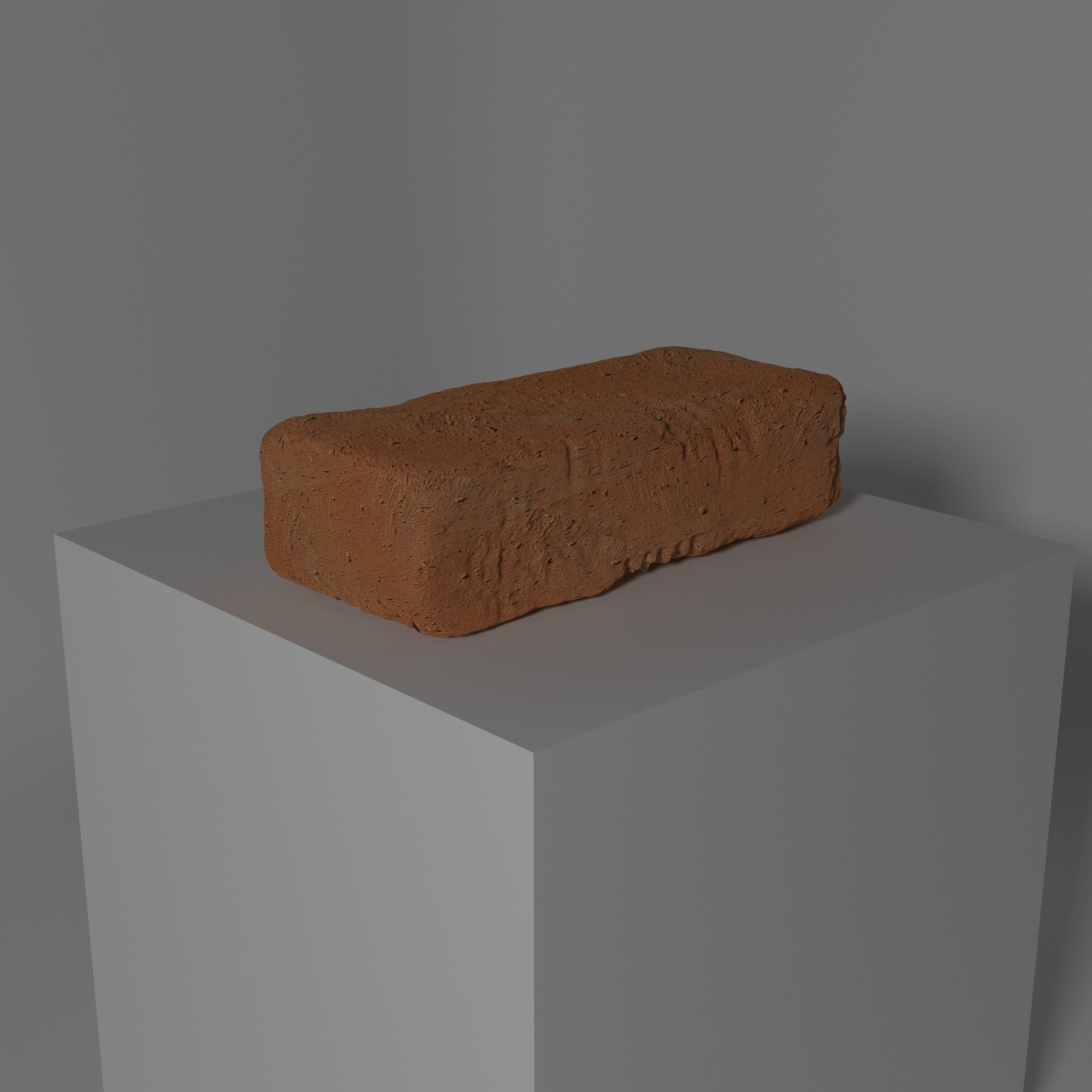 Detailed clay Brick Free 3D model_3