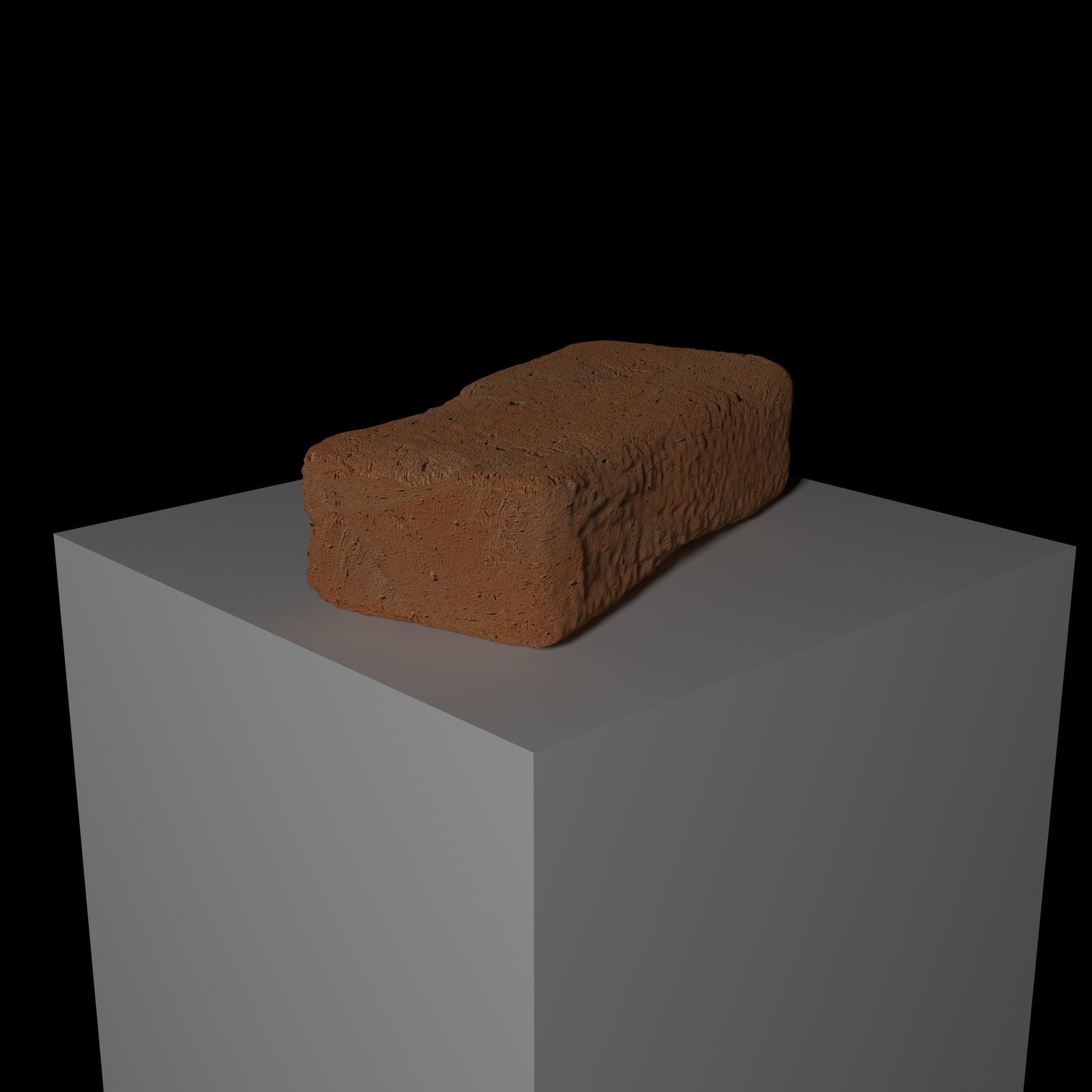 Detailed clay Brick Free 3D model_4