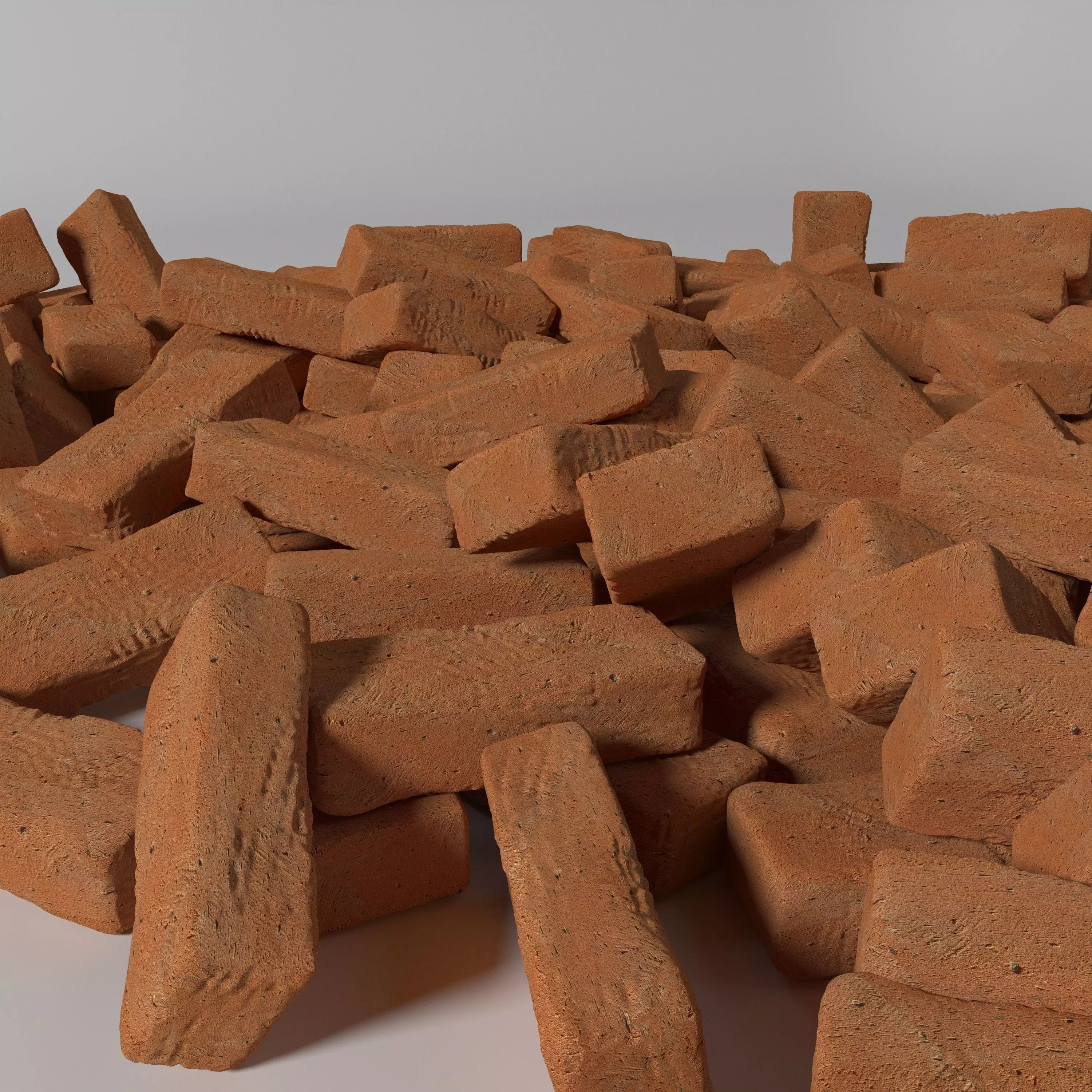 Detailed clay Brick Free 3D model_0