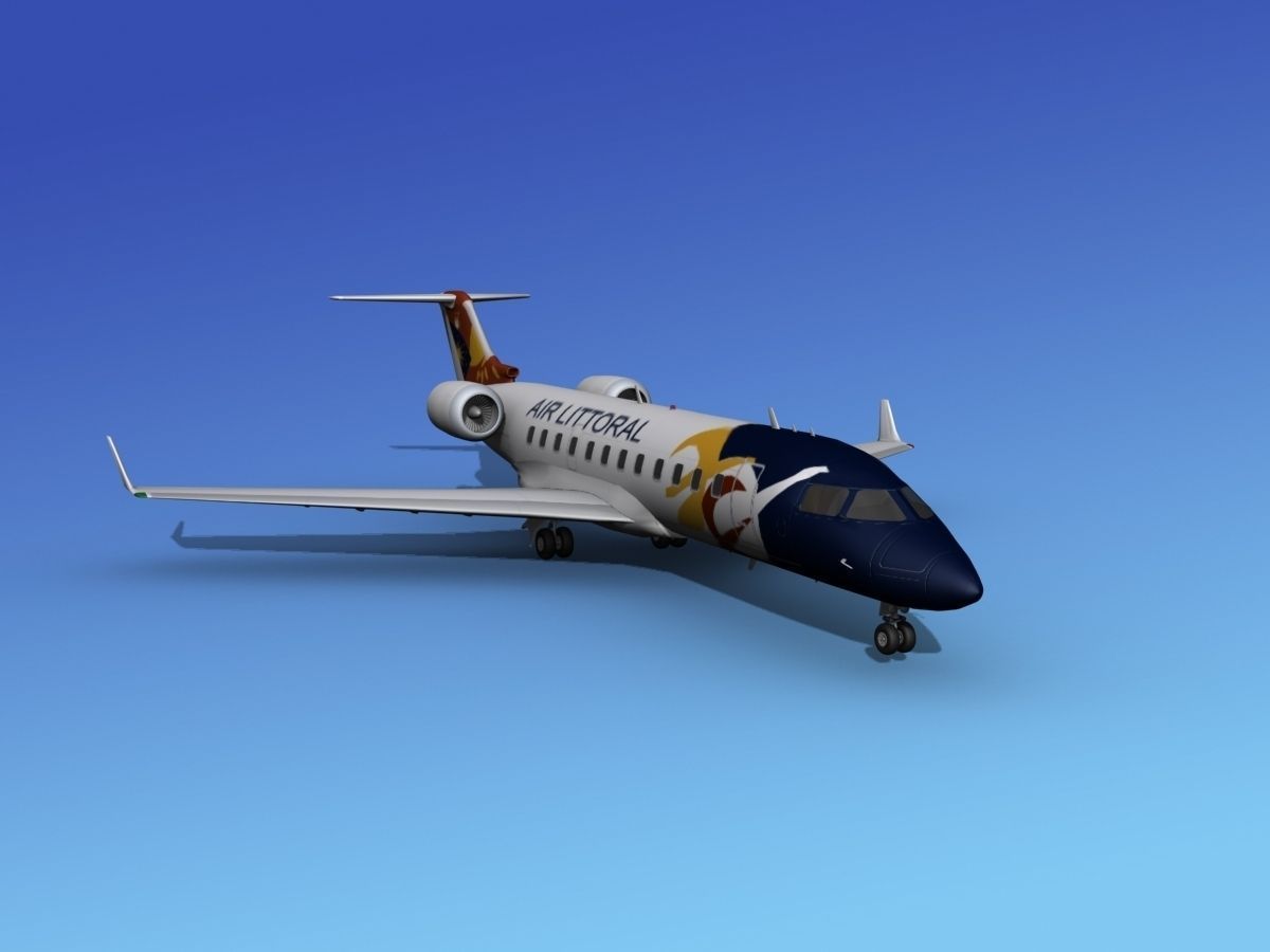Canadair CRJ100 Air Littoral 3D model_1